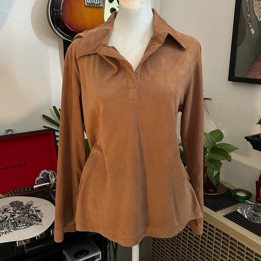 Soft Brown Long Sleeve Women’s Blouse